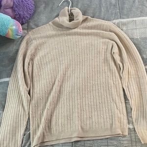 Beige turtleneck